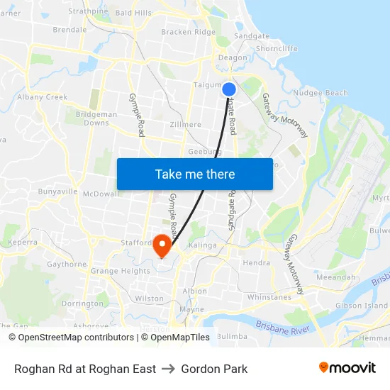 Roghan Rd at Roghan East to Gordon Park map