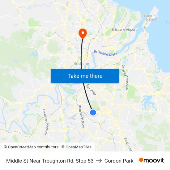 Middle St Near Troughton Rd, Stop 53 to Gordon Park map