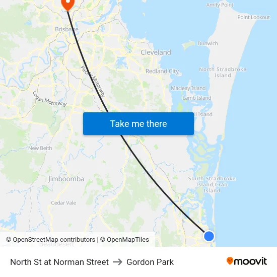 North St at Norman Street to Gordon Park map