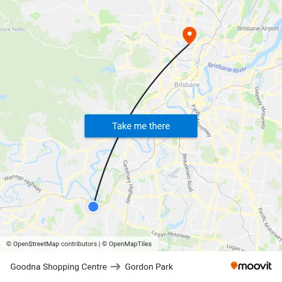 Goodna Shopping Centre to Gordon Park map