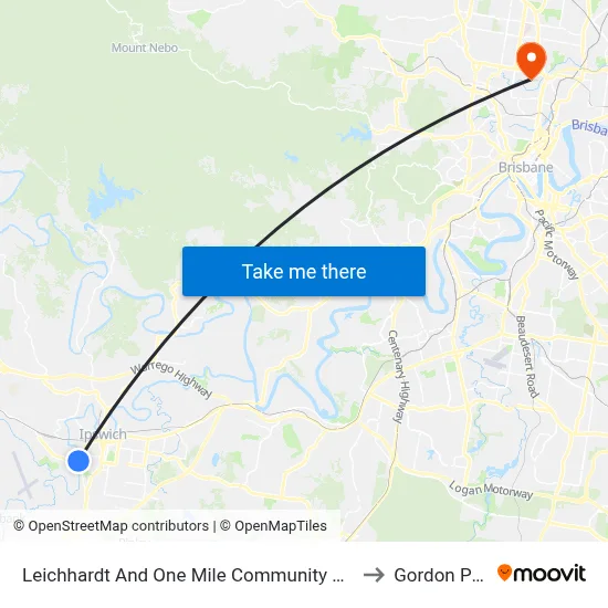 Leichhardt And One Mile Community Centre to Gordon Park map