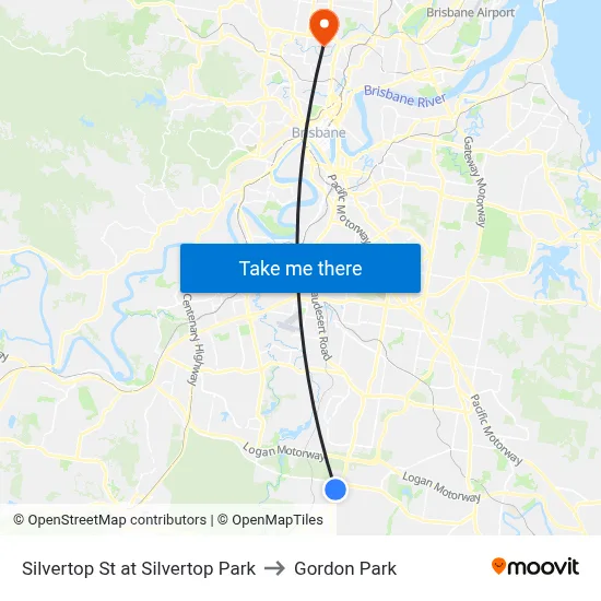 Silvertop St at Silvertop Park to Gordon Park map