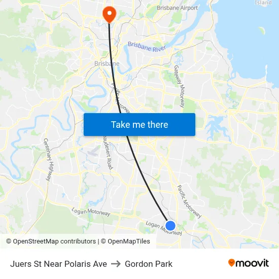 Juers St Near Polaris Ave to Gordon Park map