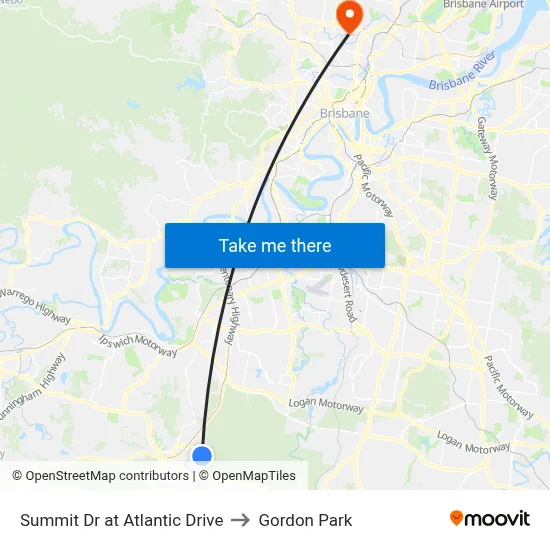 Summit Dr at Atlantic Drive to Gordon Park map