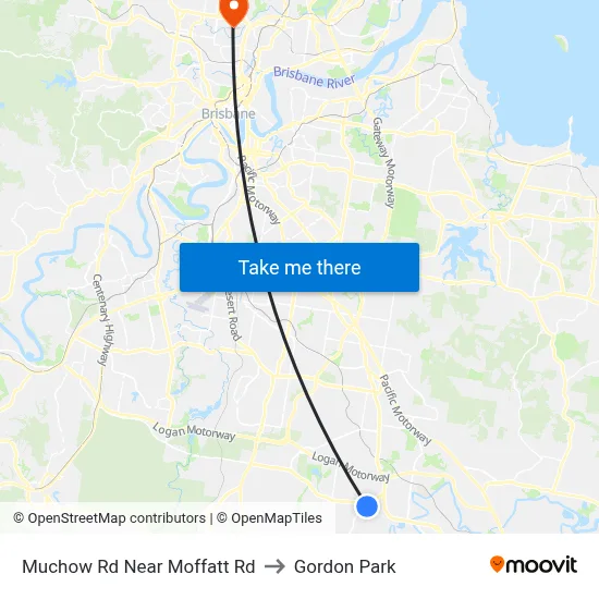Muchow Rd Near Moffatt Rd to Gordon Park map