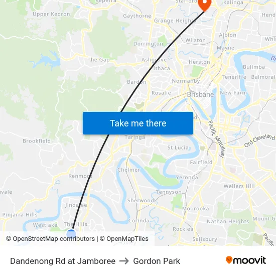 Dandenong Rd at Jamboree to Gordon Park map