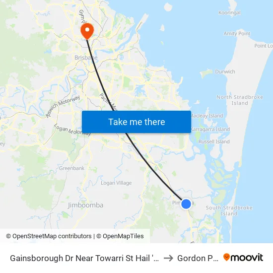 Gainsborough Dr Near Towarri St Hail 'N' Ride to Gordon Park map