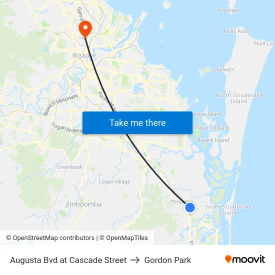 Augusta Bvd at Cascade Street to Gordon Park map