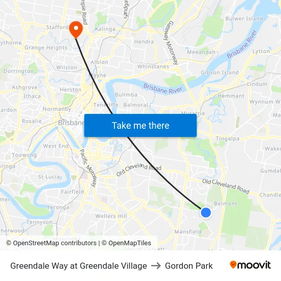 Greendale Way at Greendale Village to Gordon Park map