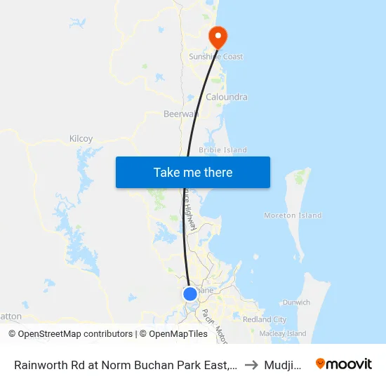 Rainworth Rd at Norm Buchan Park East, Stop 12 to Mudjimba map