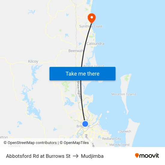 Abbotsford Rd at Burrows St to Mudjimba map