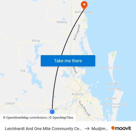 Leichhardt And One Mile Community Centre to Mudjimba map