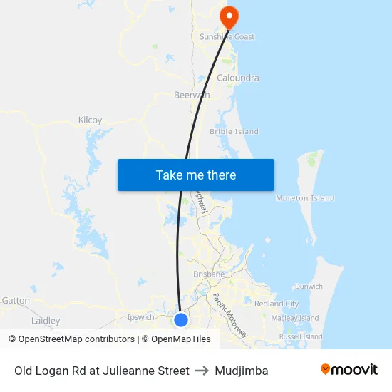 Old Logan Rd at Julieanne Street to Mudjimba map