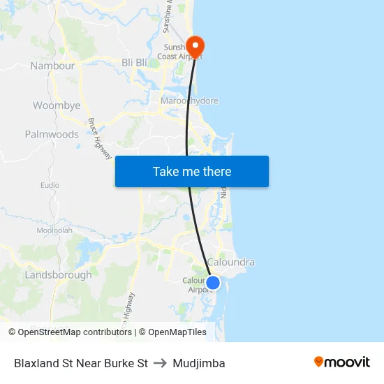 Blaxland St Near Burke St to Mudjimba map