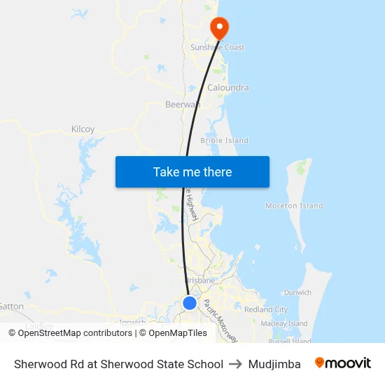Sherwood Rd at Sherwood State School to Mudjimba map