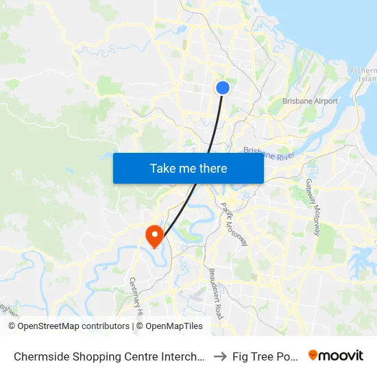 Chermside Shopping Centre Interchange H to Fig Tree Pocket map