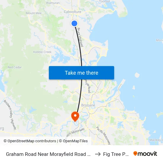 Graham Road Near Morayfield Road Hail 'N' Ride to Fig Tree Pocket map