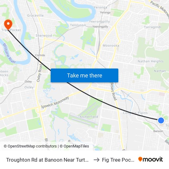 Troughton Rd at Banoon Near Turton St to Fig Tree Pocket map