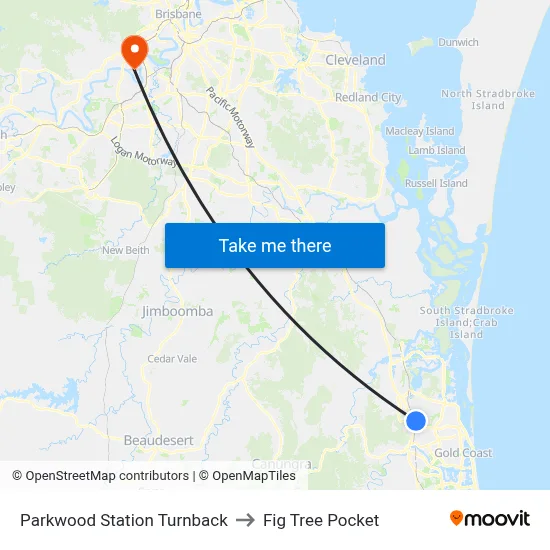 Parkwood Station Turnback to Fig Tree Pocket map