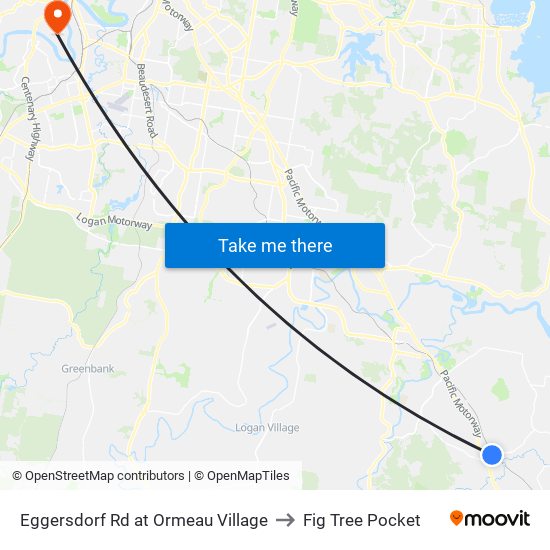 Eggersdorf Rd at Ormeau Village to Fig Tree Pocket map