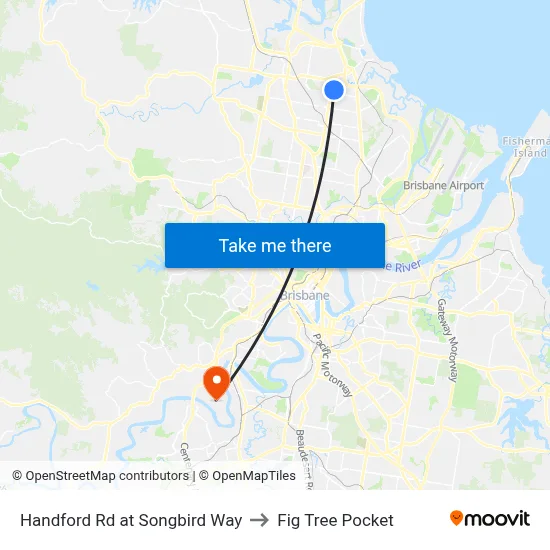 Handford Rd at Songbird Way to Fig Tree Pocket map