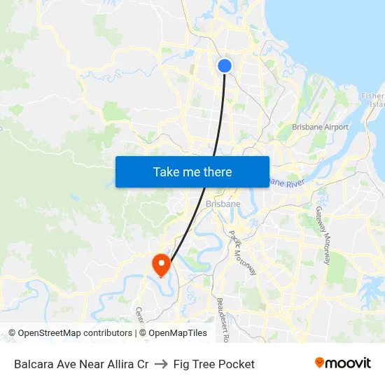 Balcara Ave Near Allira Cr to Fig Tree Pocket map