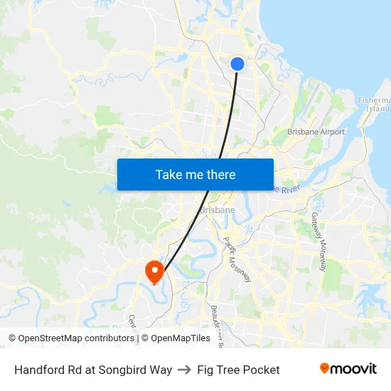 Handford Rd at Songbird Way to Fig Tree Pocket map