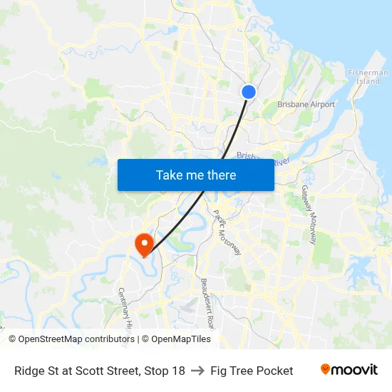 Ridge St at Scott Street, Stop 18 to Fig Tree Pocket map