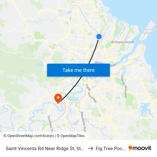 Saint Vincents Rd Near Ridge St, Stop 19 to Fig Tree Pocket map