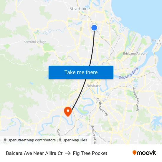 Balcara Ave Near Allira Cr to Fig Tree Pocket map