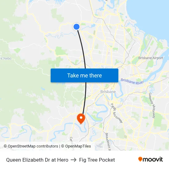 Queen Elizabeth Dr at Hero to Fig Tree Pocket map