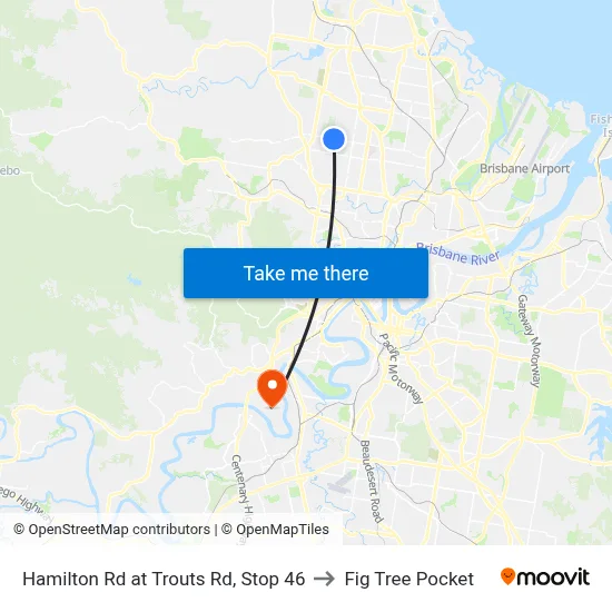 Hamilton Rd at Trouts Rd, Stop 46 to Fig Tree Pocket map