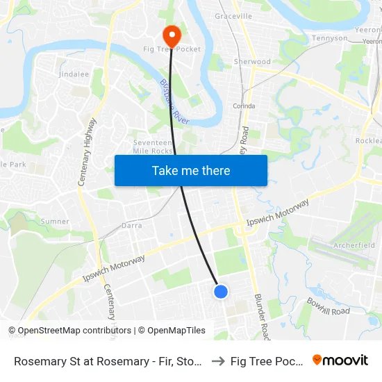 Rosemary St at Rosemary - Fir, Stop 73 to Fig Tree Pocket map