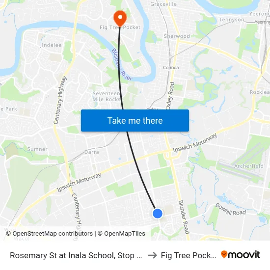 Rosemary St at Inala School, Stop 75 to Fig Tree Pocket map