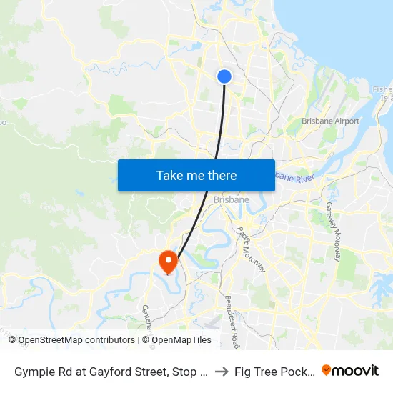 Gympie Rd at Gayford Street, Stop 44 to Fig Tree Pocket map