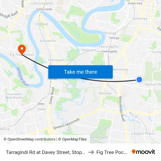 Tarragindi Rd at Davey Street, Stop 40 to Fig Tree Pocket map
