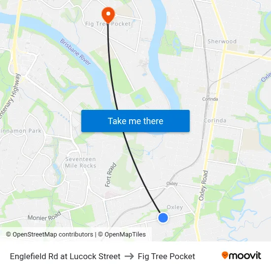 Englefield Rd at Lucock Street to Fig Tree Pocket map