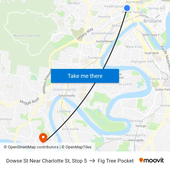 Dowse St Near Charlotte St, Stop 5 to Fig Tree Pocket map