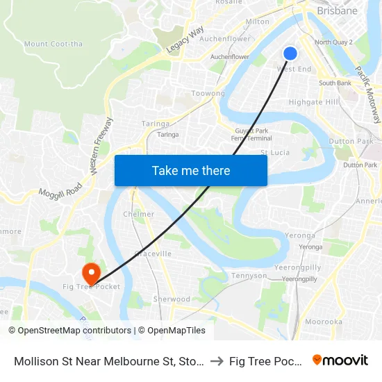 Mollison St Near Melbourne St, Stop 5 to Fig Tree Pocket map