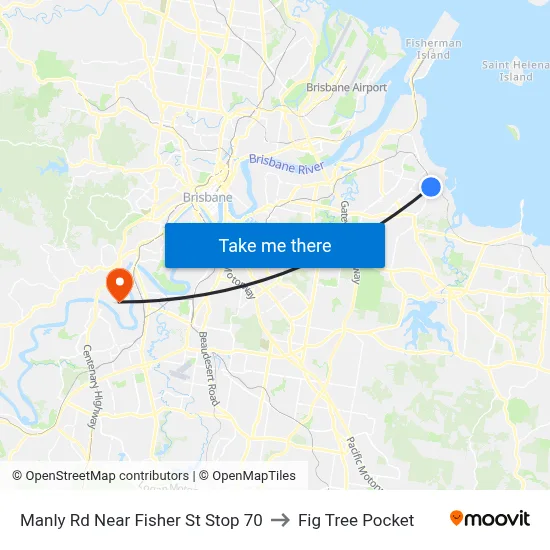Manly Rd Near Fisher St Stop 70 to Fig Tree Pocket map