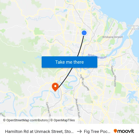 Hamilton Rd at Unmack Street, Stop 50 to Fig Tree Pocket map