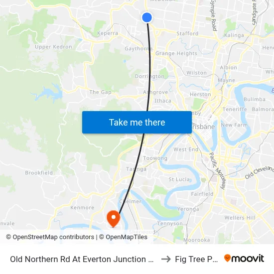 Old Northern Rd At Everton Junction Near Drake St to Fig Tree Pocket map