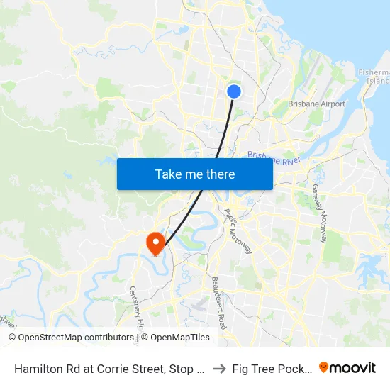 Hamilton Rd at Corrie Street, Stop 51 to Fig Tree Pocket map
