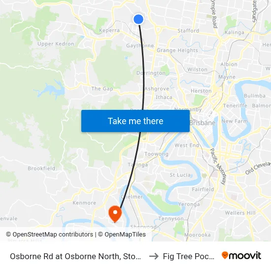Osborne Rd at Osborne North, Stop 51 to Fig Tree Pocket map