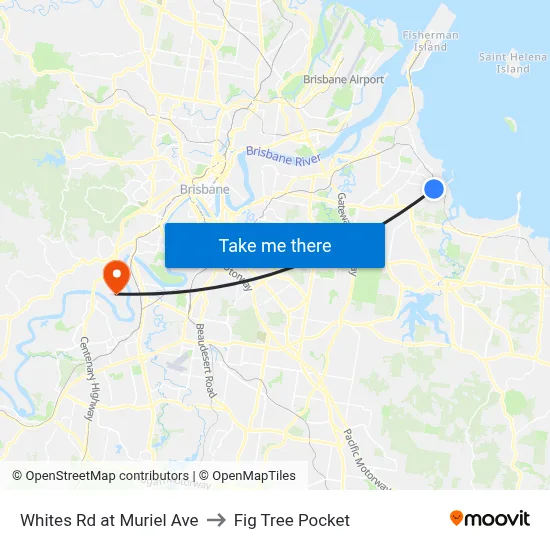 Whites Rd at Muriel Ave to Fig Tree Pocket map