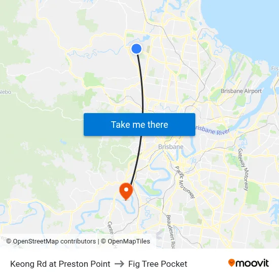 Keong Rd at Preston Point to Fig Tree Pocket map