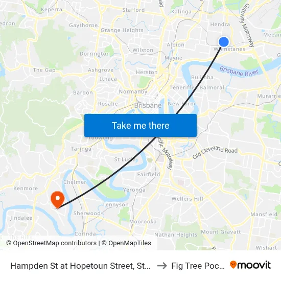 Hampden St at Hopetoun Street, Stop 30 to Fig Tree Pocket map