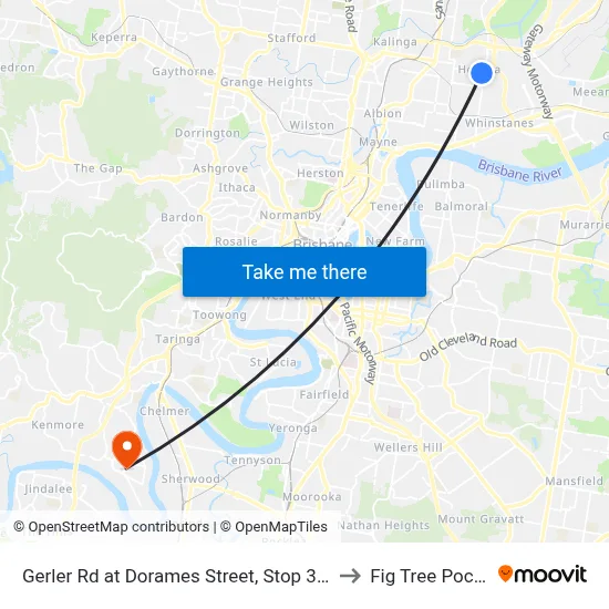 Gerler Rd at Dorames Street, Stop 37/36 to Fig Tree Pocket map