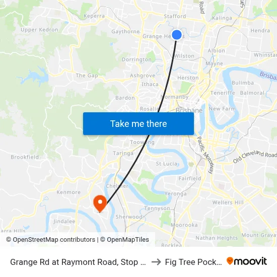 Grange Rd at Raymont Road, Stop 27 to Fig Tree Pocket map