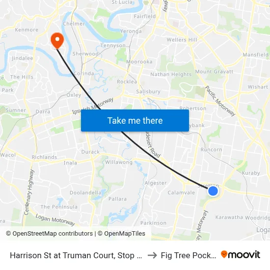 Harrison St at Truman Court, Stop 89 to Fig Tree Pocket map